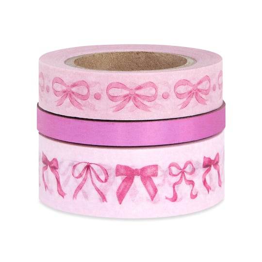 3-Piece Pink Bows Washi Tape Set by Recollections™